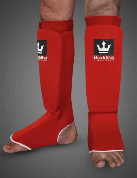 Ergonomic Shin Guards - Red